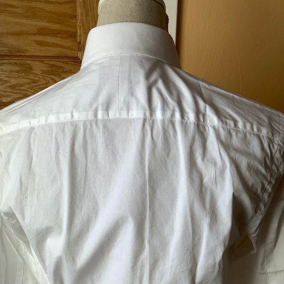 1670 Slim Fit Crisp White Dress Shirt Size 14 32/33 - Picture 4 of 10